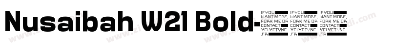 Nusaibah W21 Bold字体转换